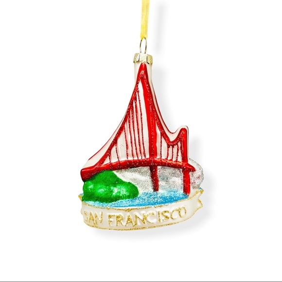 San Francisco Golden Gate Bridge Glass Ornament - Picture 2 of 7